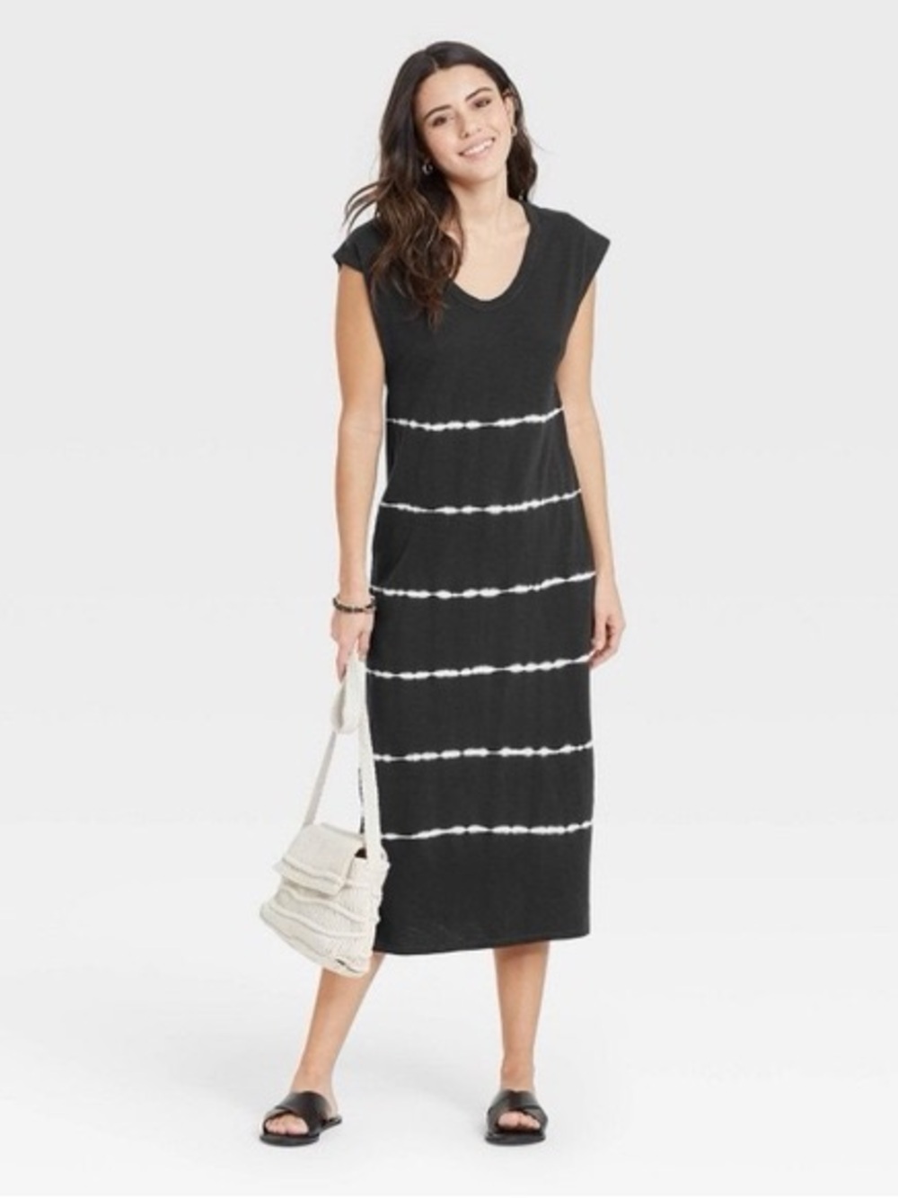 Universal Thread Tie-dye Stripe Midi Dress Size Medium